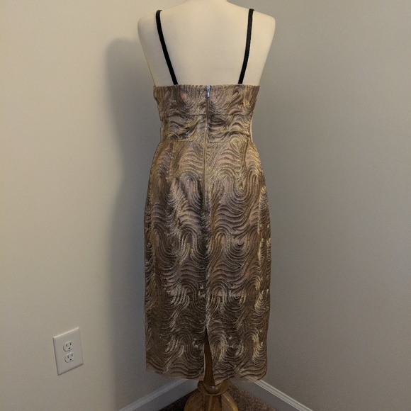 Rose Gold Printed Sheath Dress - Picture 4 of 6